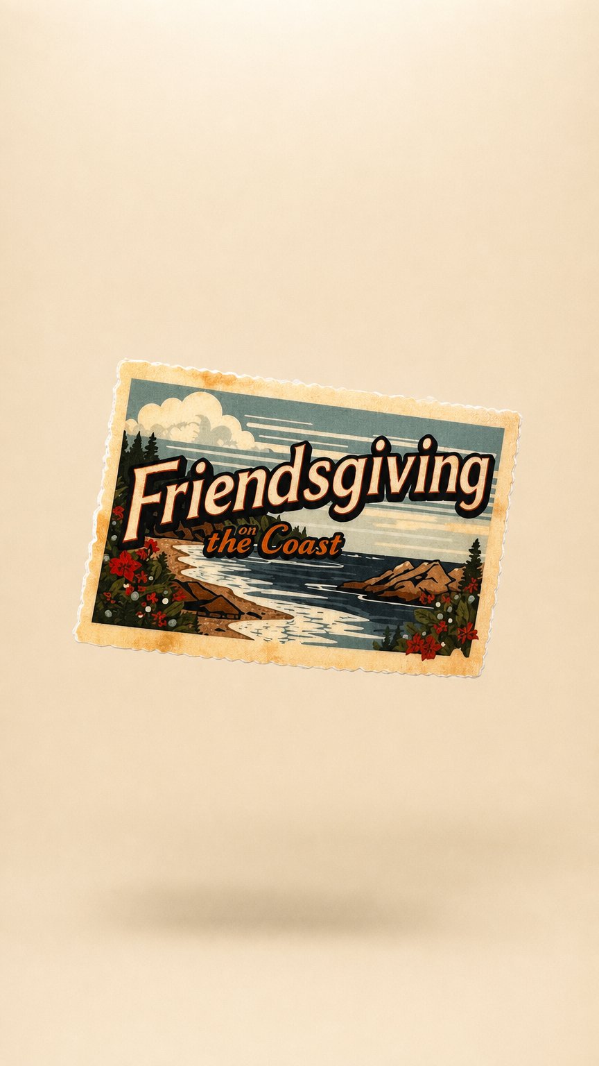 AI product shot of Friendsgiving On The Coast Premium Sticker Pack