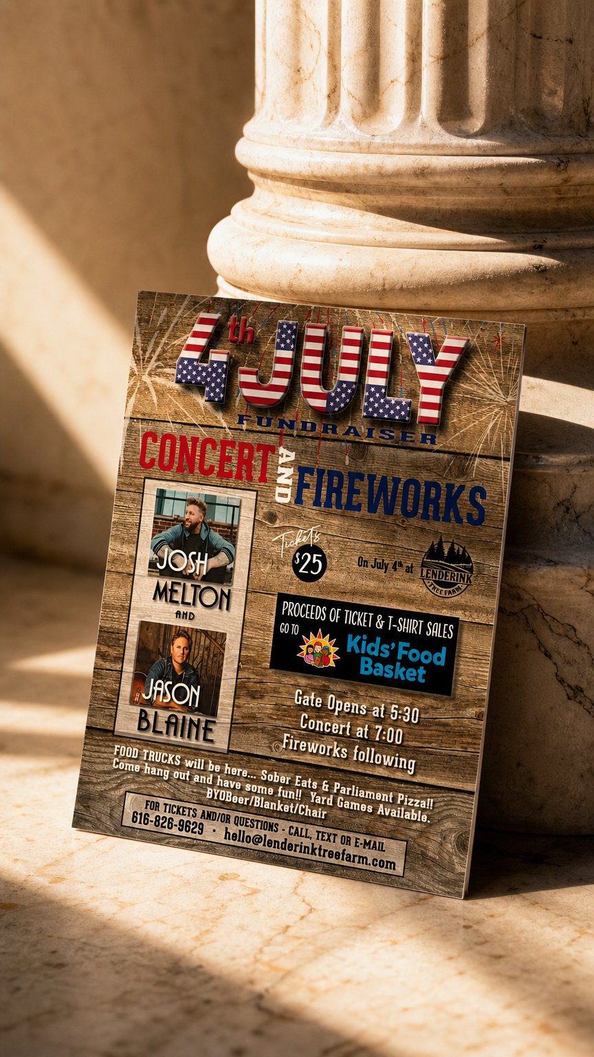 AI product shot of 4th of July – Concert & Fireworks @ Lenderink Tree Farm