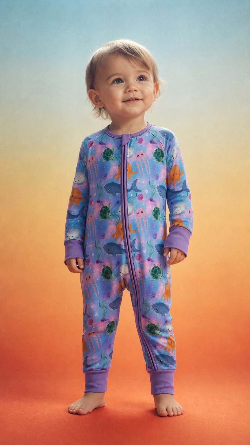 AI product shot of Tide & Seek Footie *SHIPS MAY*