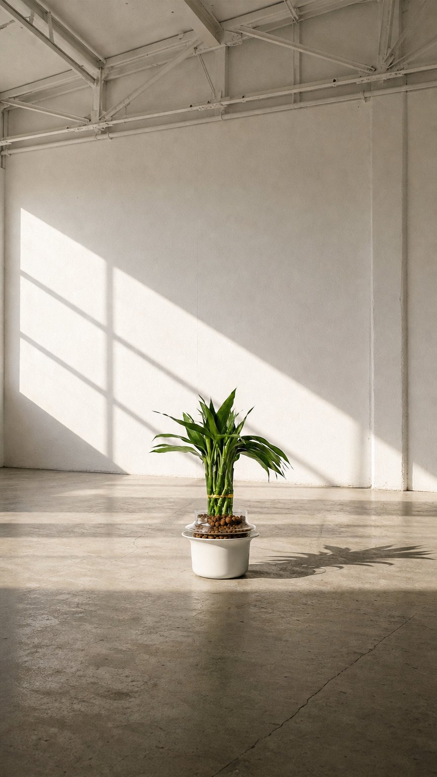 AI product shot of Lucky Bamboo in Terrace Vessel