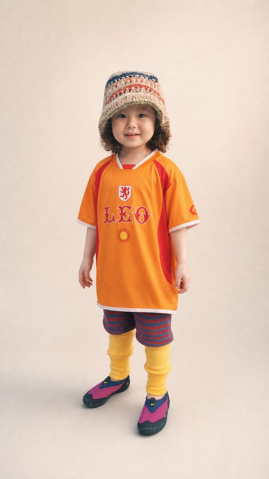 AI product shot of leo soccer jersey