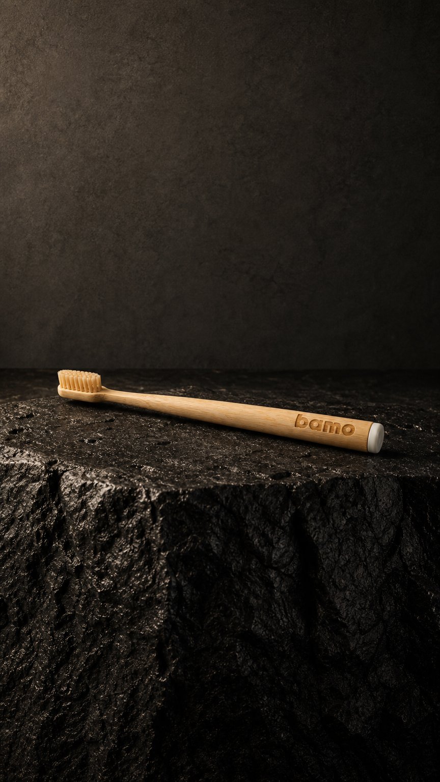 AI product shot of 1 Pack Natural Bristle Bamboo Toothbrushes