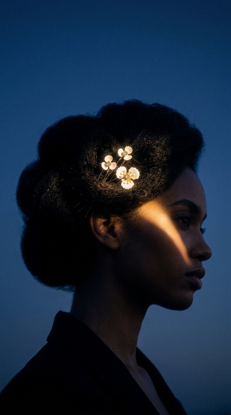 AI product shot of Enamel Floral Hair Pin Set
