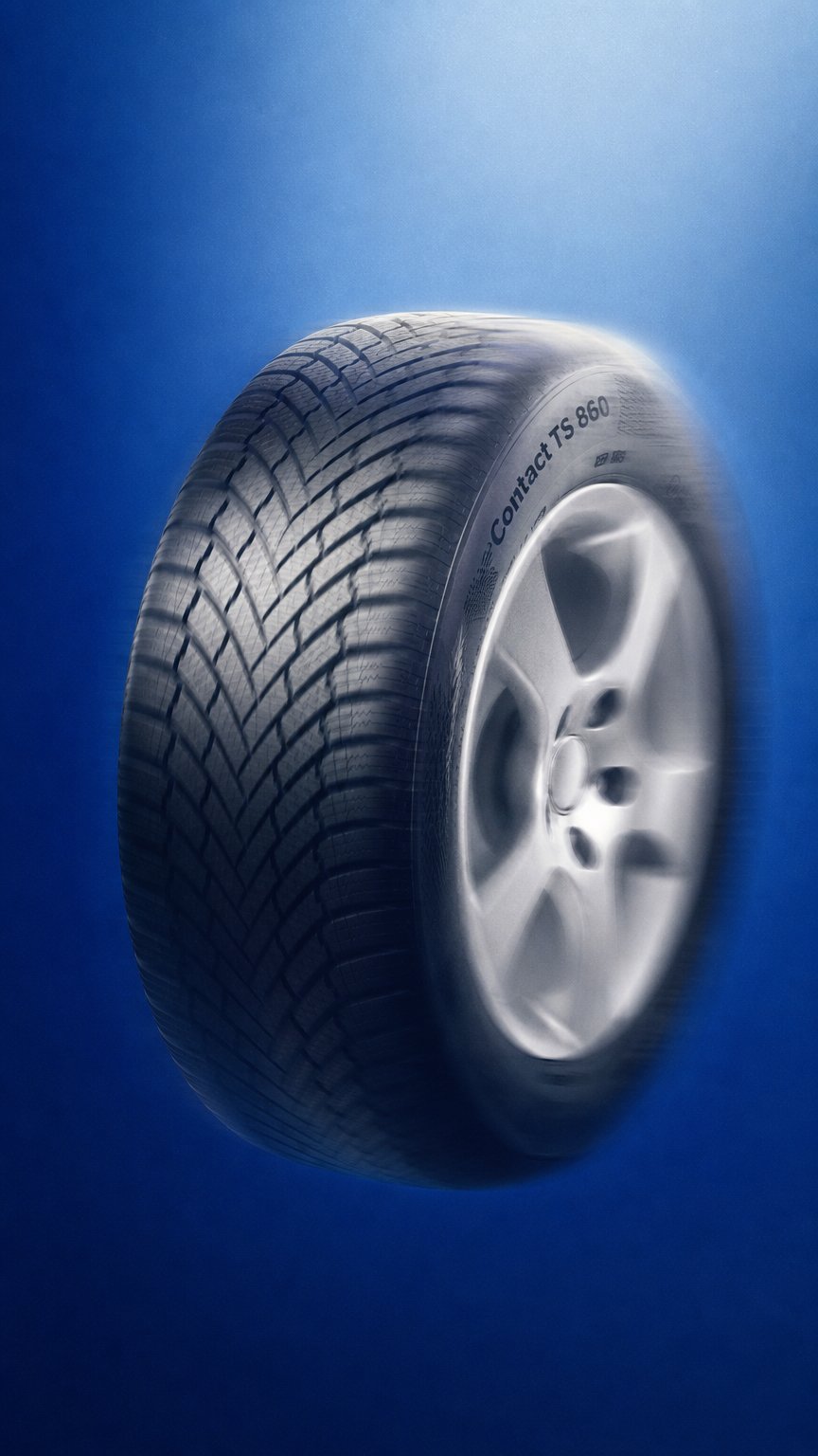 AI product shot of Continental winter tyres offer