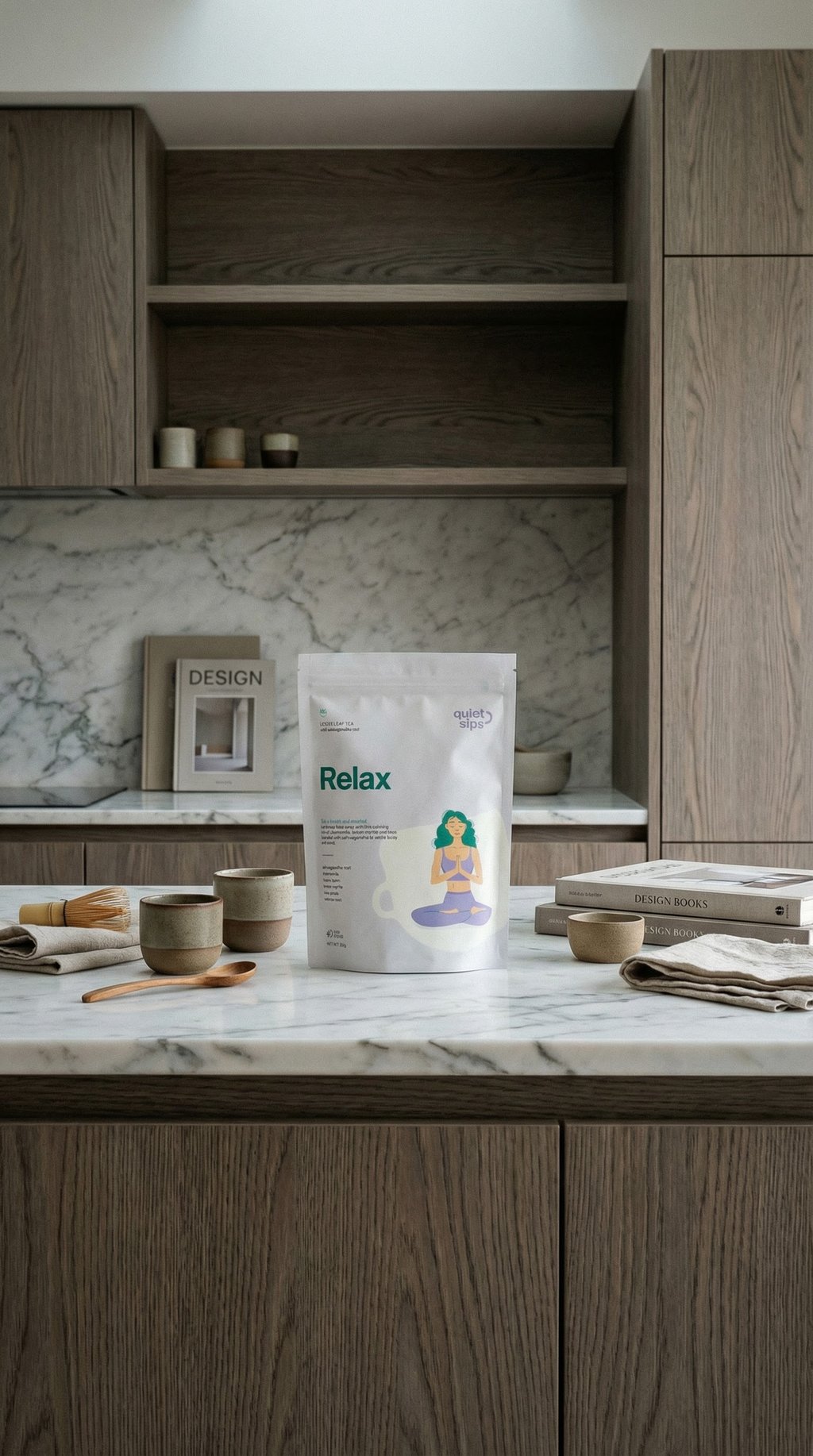 AI product shot of Relax - Calming Herbal Tea for Stress Relief