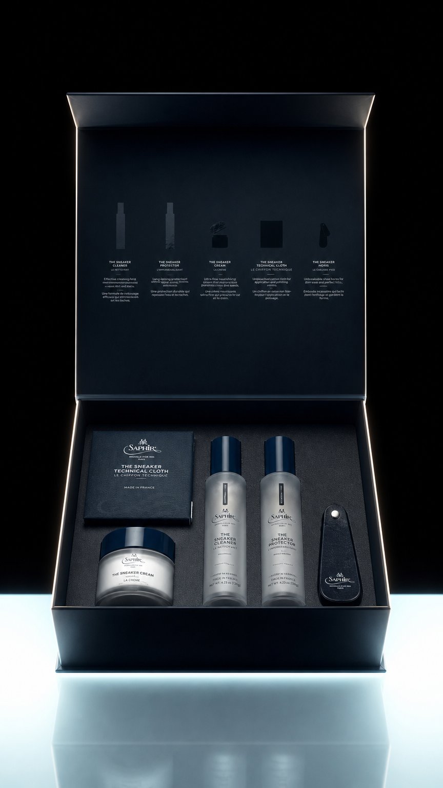 AI product shot of The large sneaker care kit
