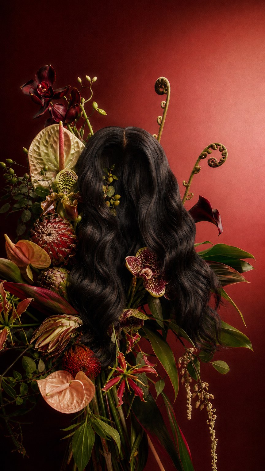 AI product shot of Pure Wavy Hair Extensions