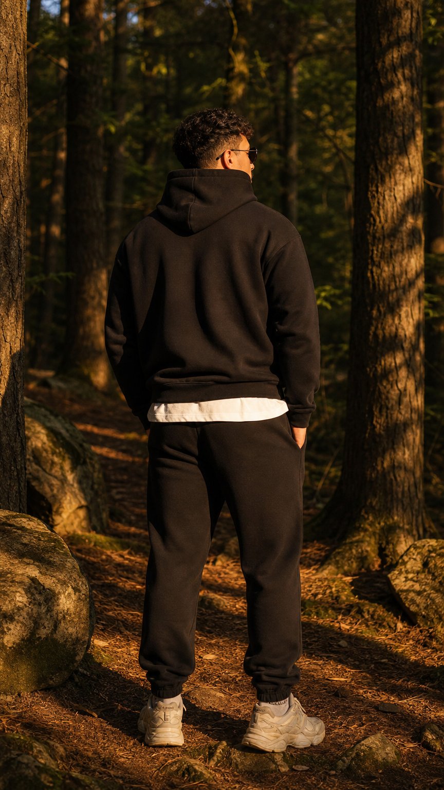 AI product shot of COZY SWEATPANT - BLACK