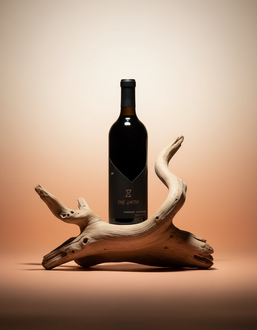 AI product shot of Cabernet Sauvignon, Paso Robles 2021