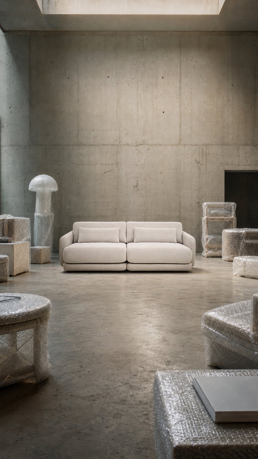 AI product shot of 3-Sitzer-Sofa BOHO