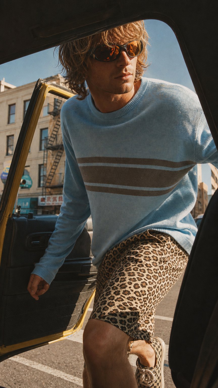 AI product shot of LIGHTWEIGHT STRIPED SWEATER