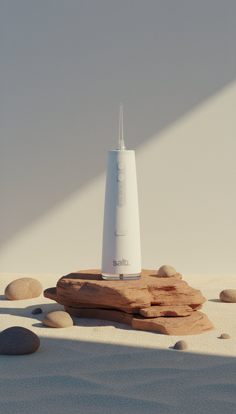 AI product shot of Wave Water Flosser - Pearl White