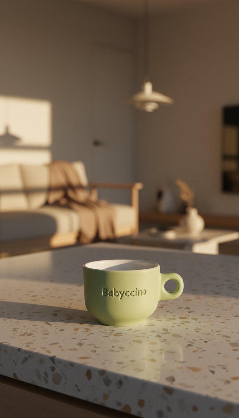 AI product shot of Ceasca Babyccino Verde Rotund