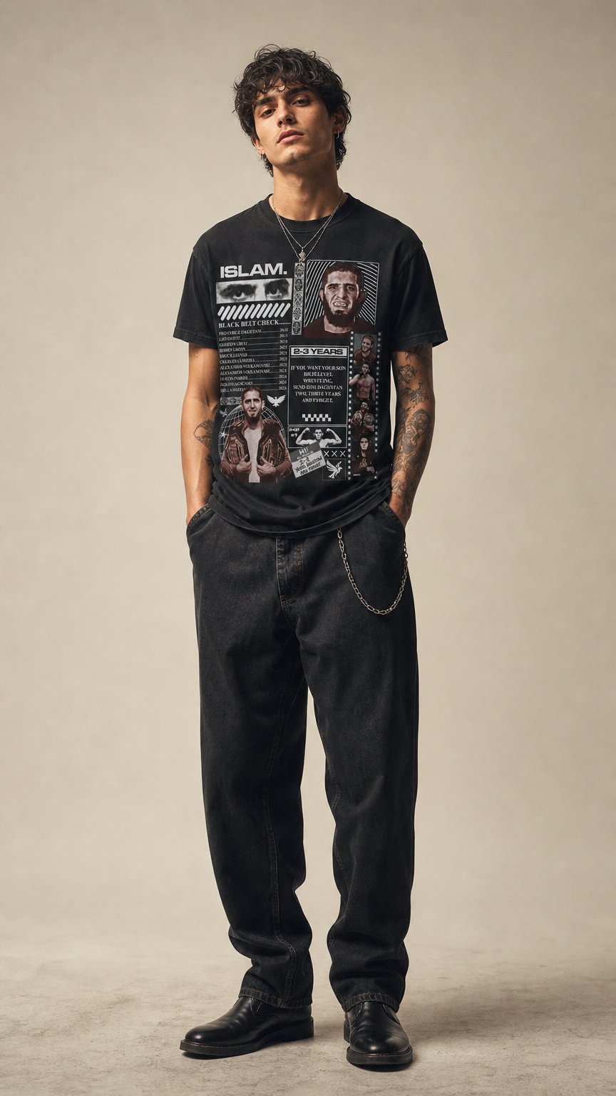 AI product shot of Islam Tee - Dagestan Drop 1