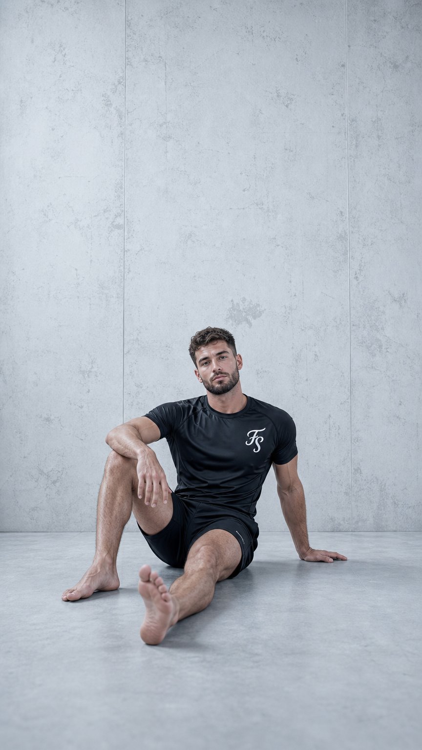 AI product shot of Foundation BJJ Rashguard | Premium No-Gi Grappling Rashguard