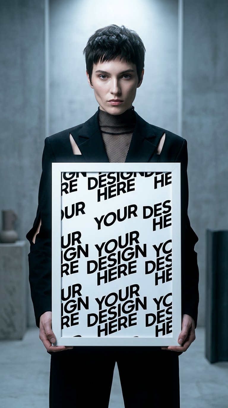 AI product shot of inksie Custom Framed Water Based Poster Paper Print