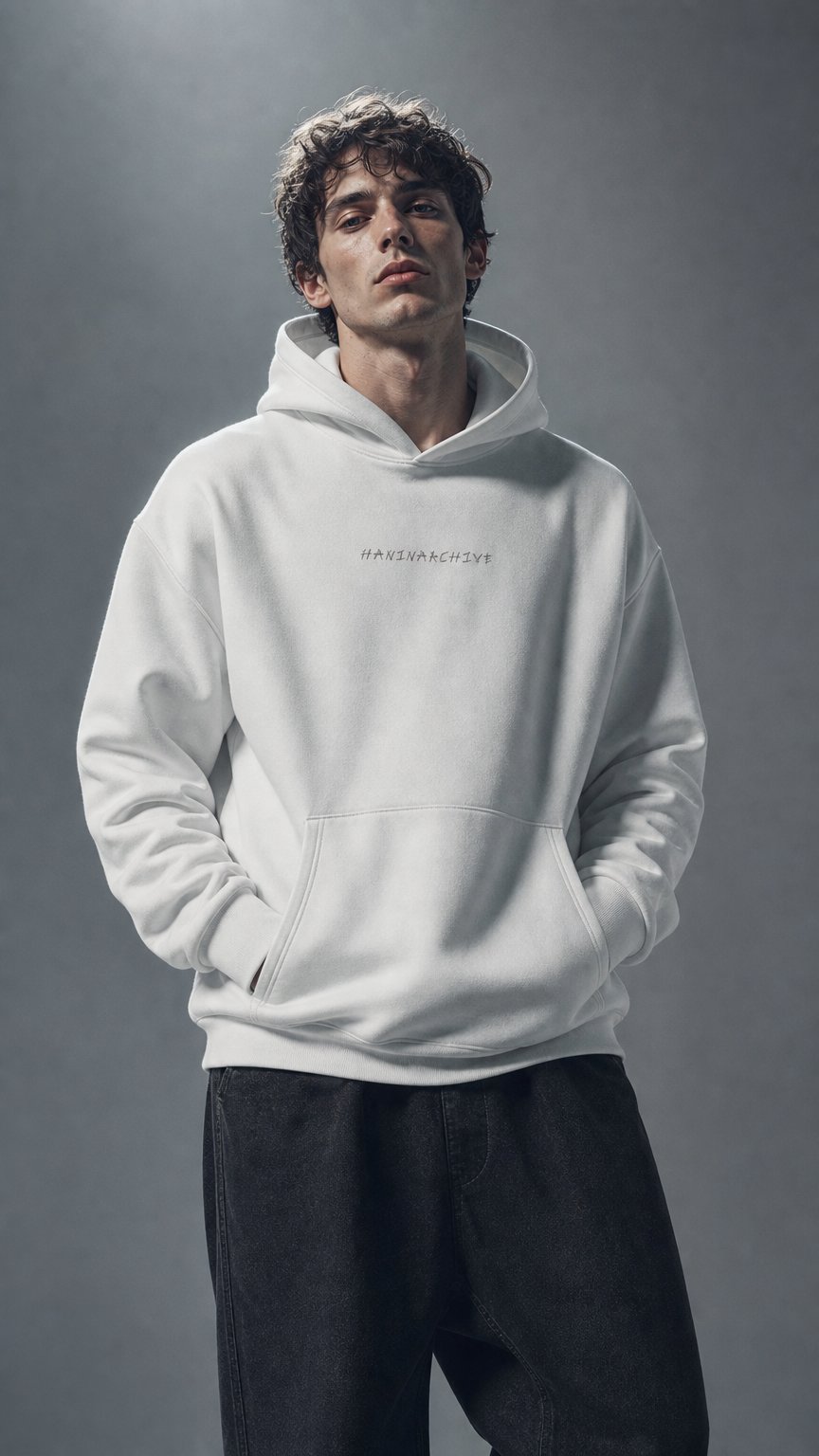 AI product shot of Essential Heavyweight Fleece Hoodie