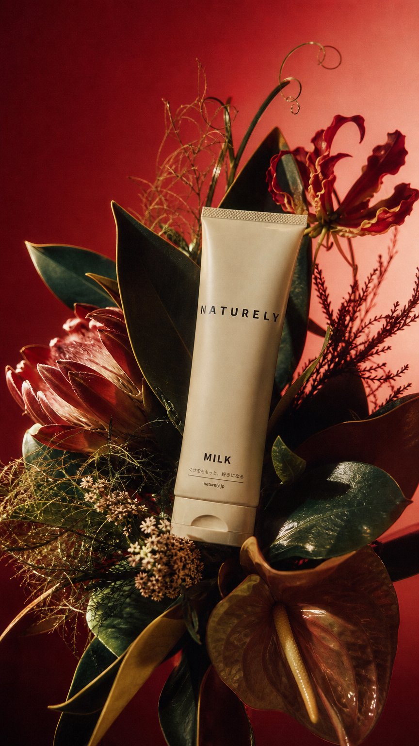 AI product shot of MILK|くせ毛を楽しむヘアミルク