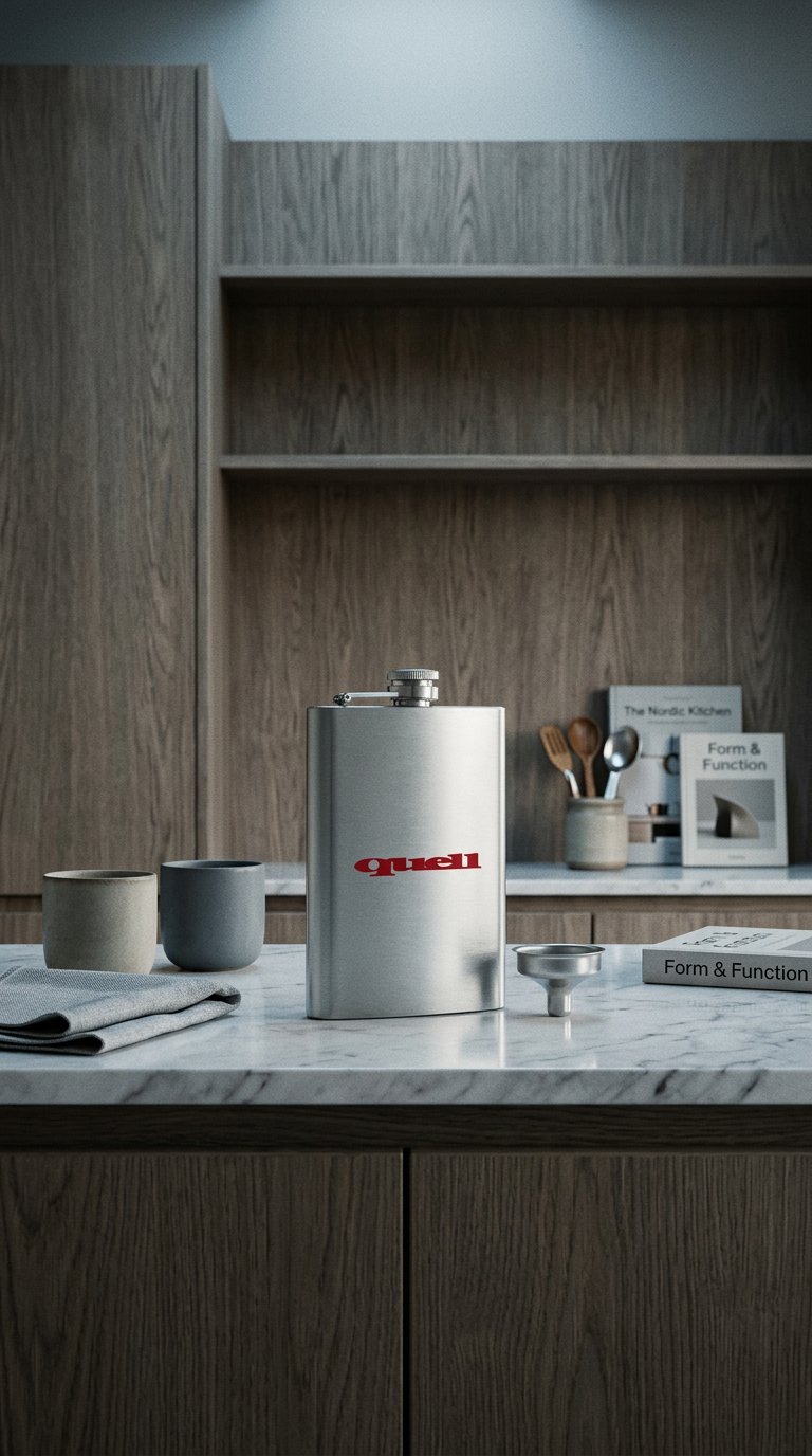 AI product shot of LOGO FLASK