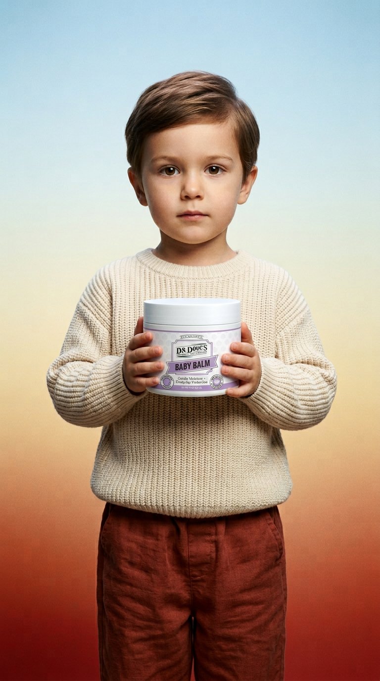 AI product shot of Baby Balm