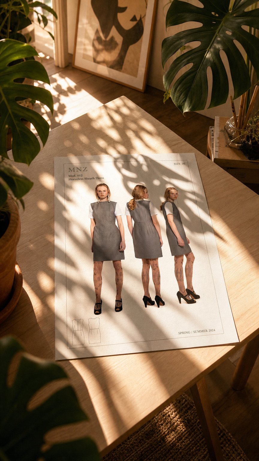AI product shot of Catherine Dress Sewing Pattern