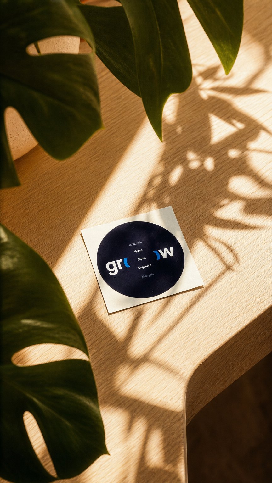 AI product shot of Gr( )w Sticker