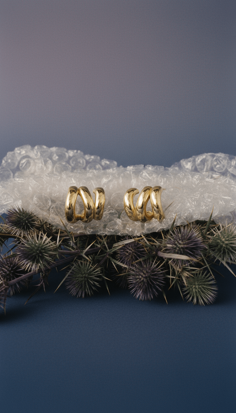 AI product shot of The Bianca Studs