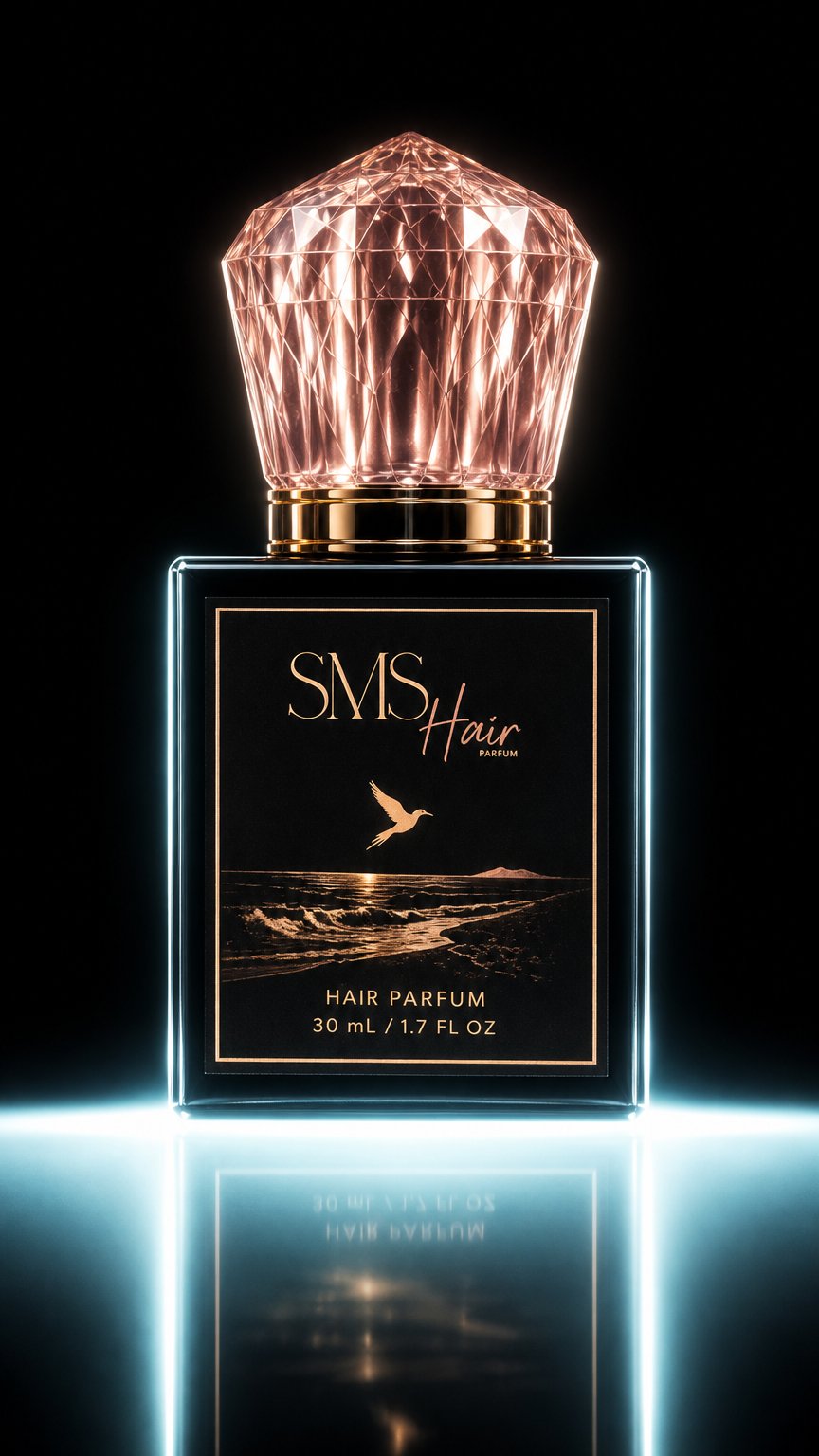 AI product shot of Blackbird SMS Hair Parfum