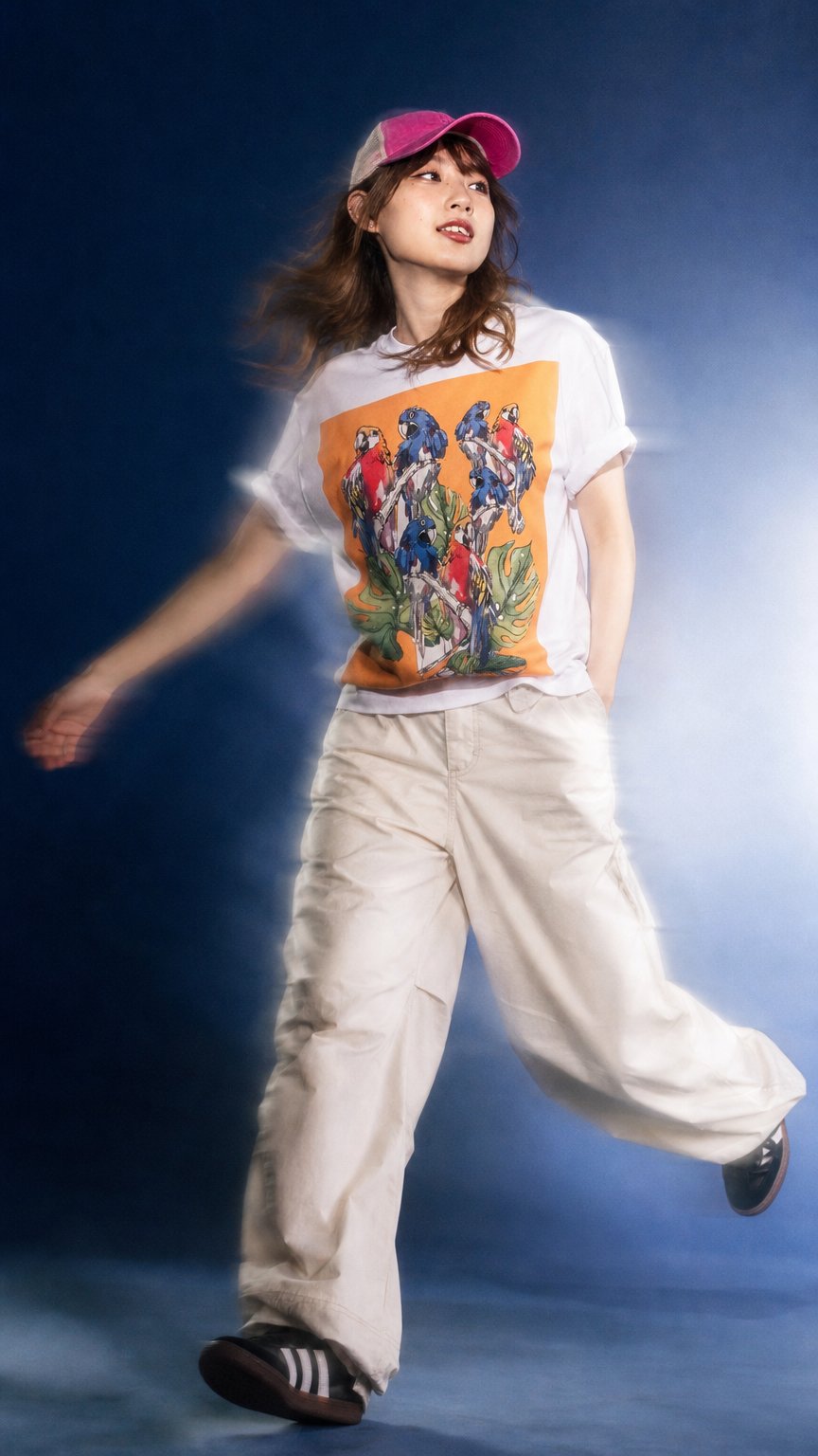 AI product shot of Birds t-shirt
