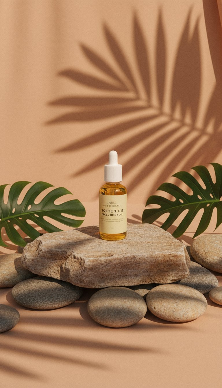 AI product shot of Softening Face / Body Oil