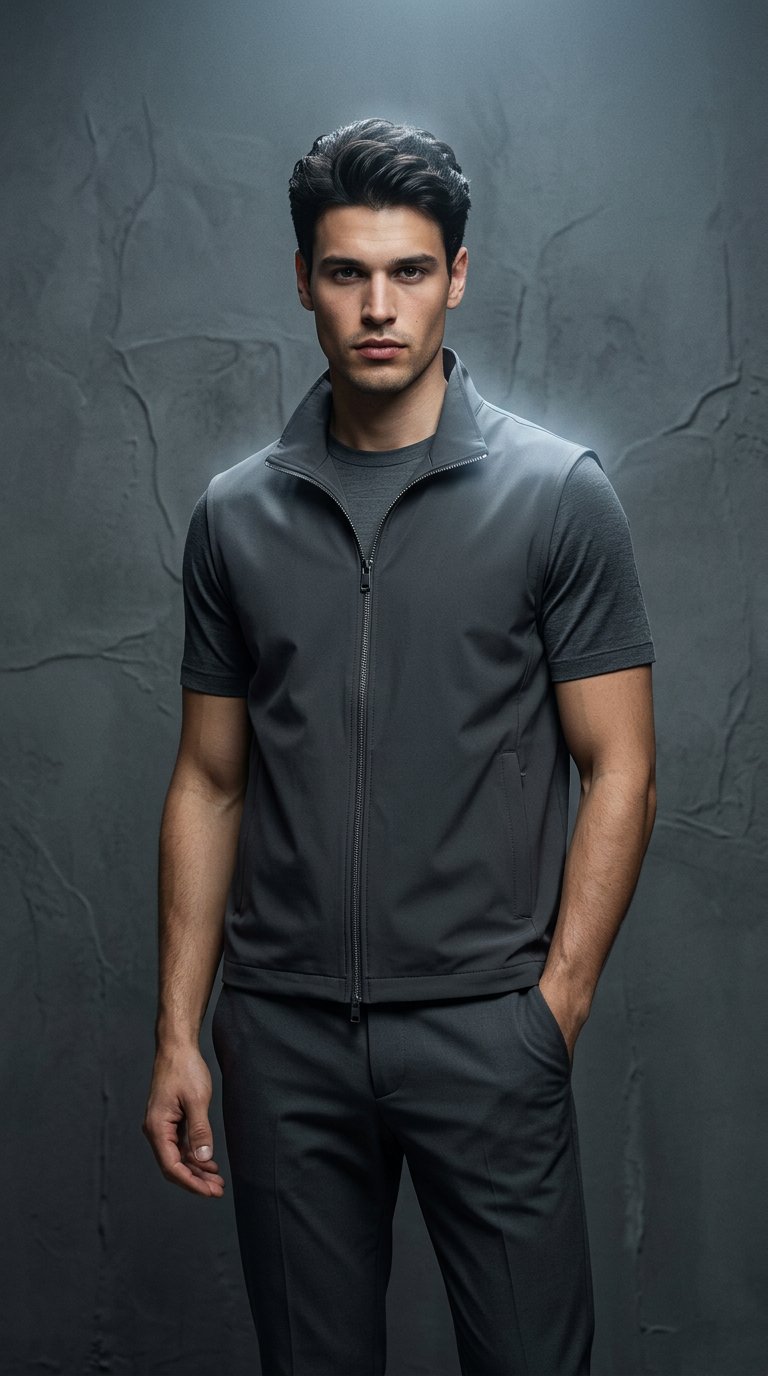 AI product shot of THE GILET