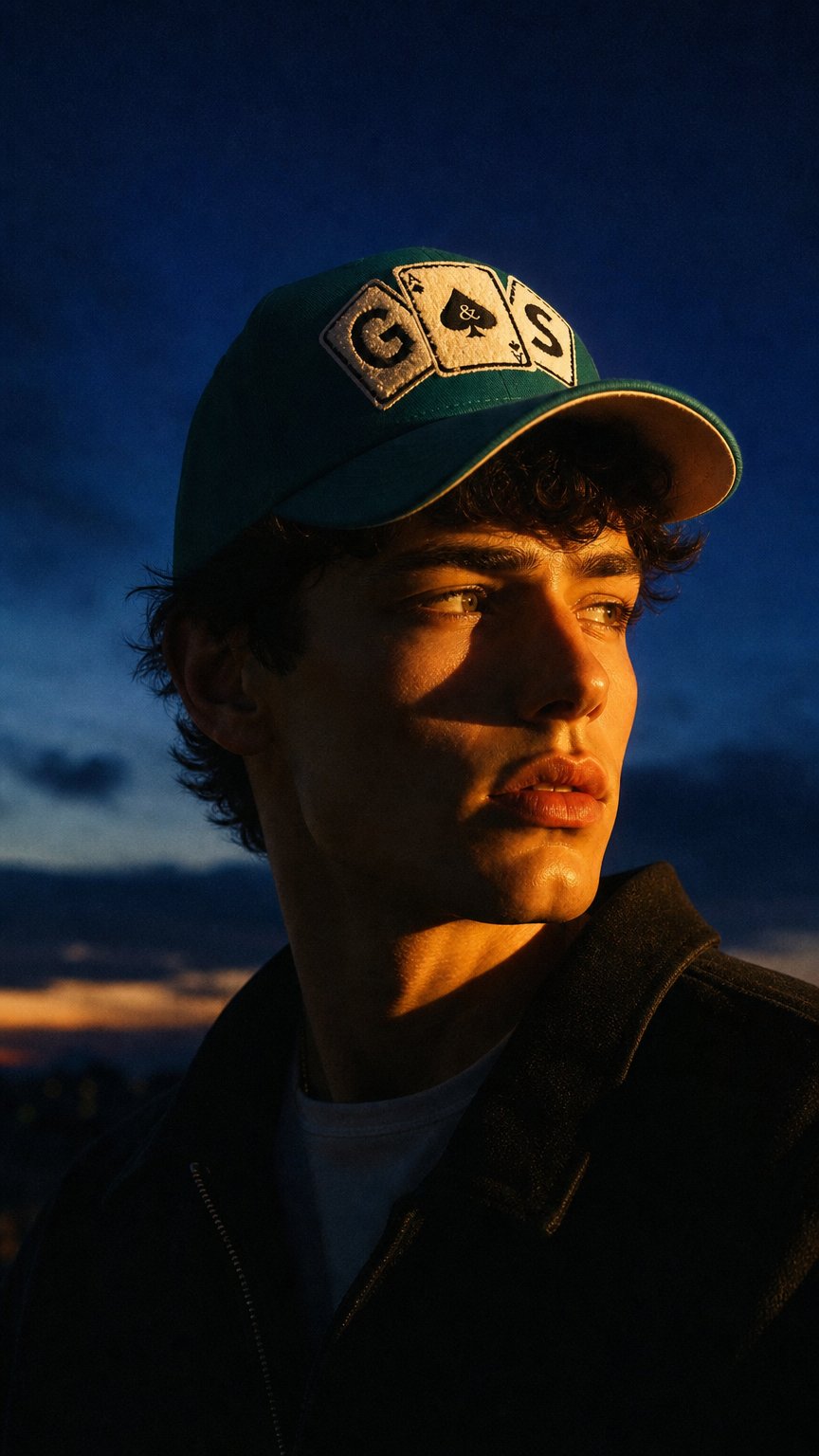 AI product shot of The Green Ace Hat
