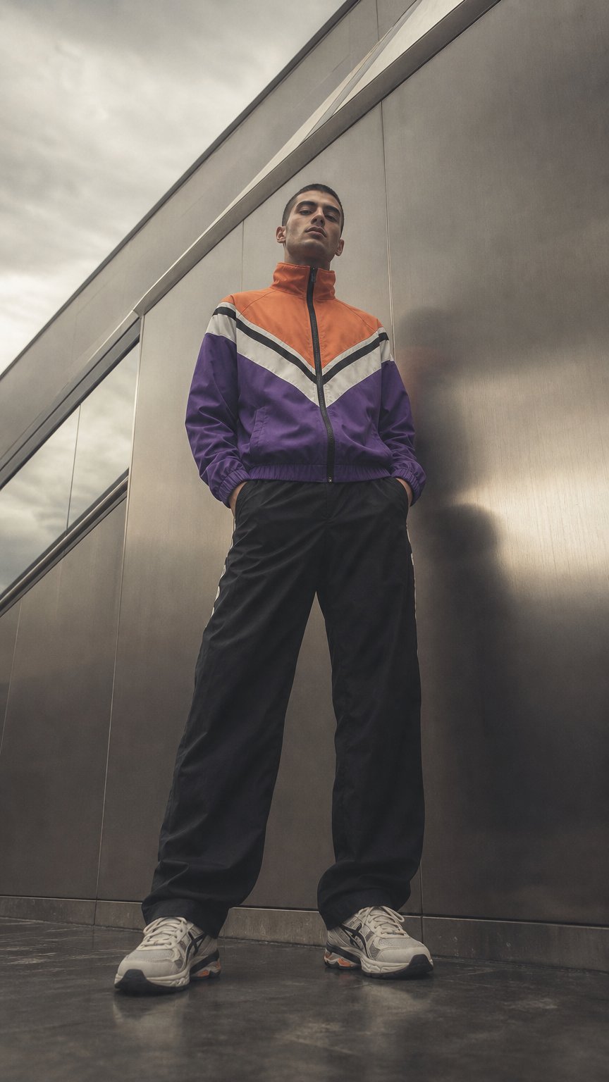 AI product shot of SLX Youth & Adult Synthwave Windbreaker