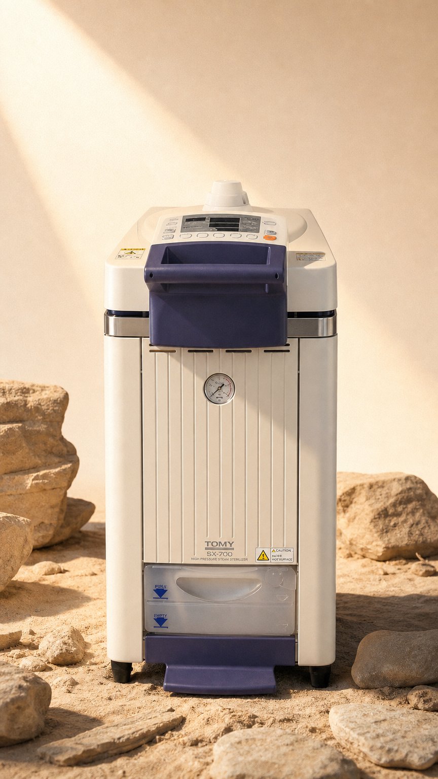 AI product shot of TOMY Laboratory Autoclaves, SX-Series