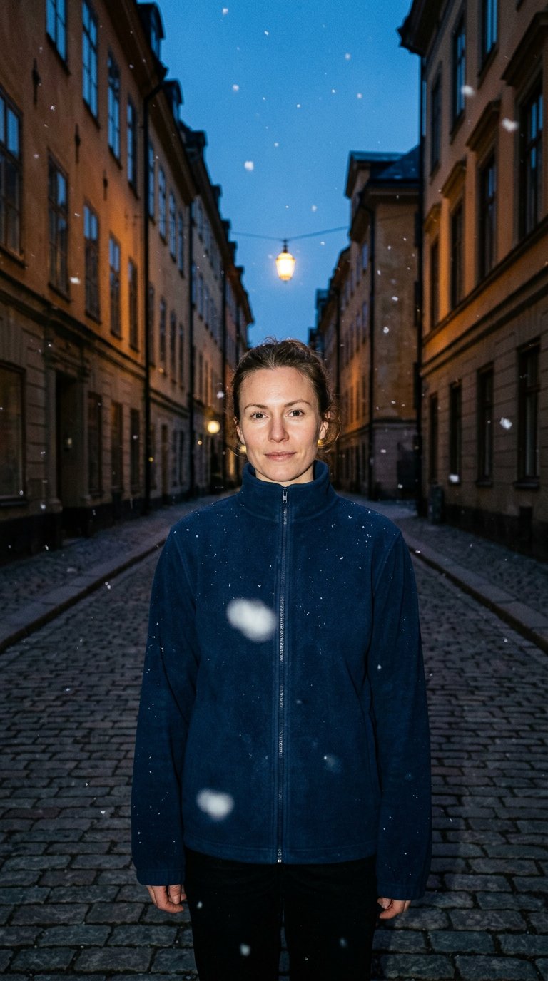 AI product shot of Fleecová mikina BLATANA Unisex modrá navy