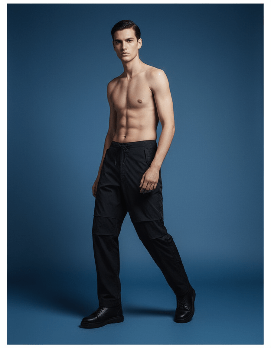 AI product shot of LIGHTWEIGHT PARACHUTE PANT