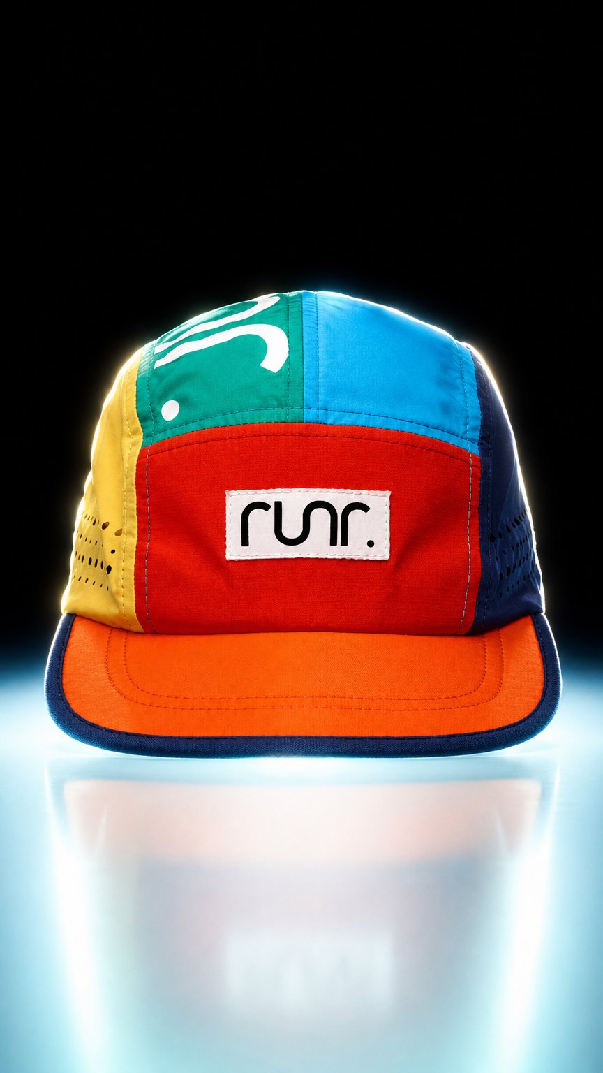 AI product shot of Runr Rio Technical Running Hat