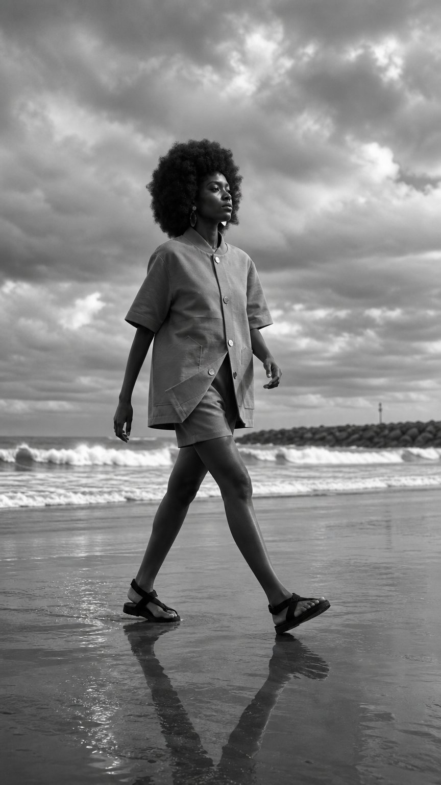 AI product shot of Upendo Short Sleeves Coat