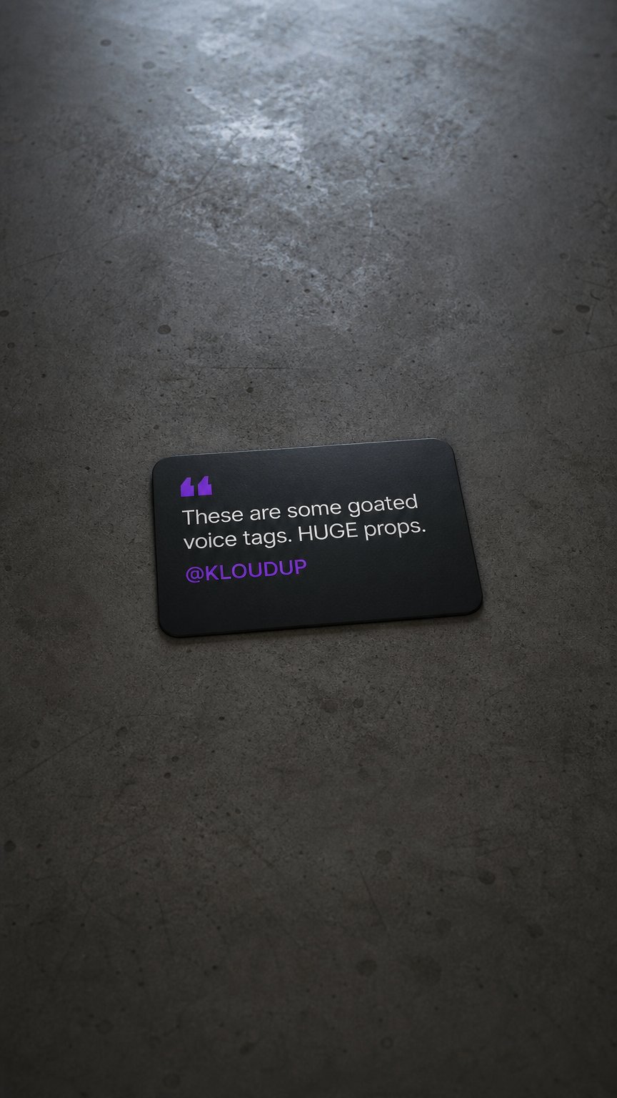 AI product shot of PlugMyTag AI Producer Voice Tags