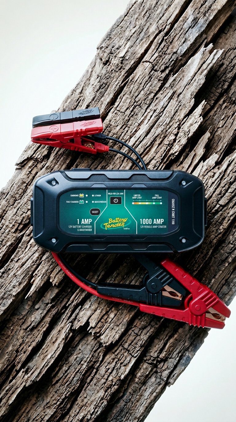 AI product shot of Charge N Start 1100 1 AMP Battery Charger & 1000 AMP Jump Starter