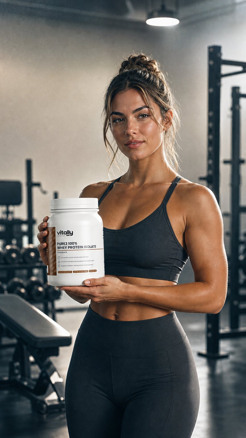 AI product shot of Pure3 100% Whey Protein Isolate (Chocolate)