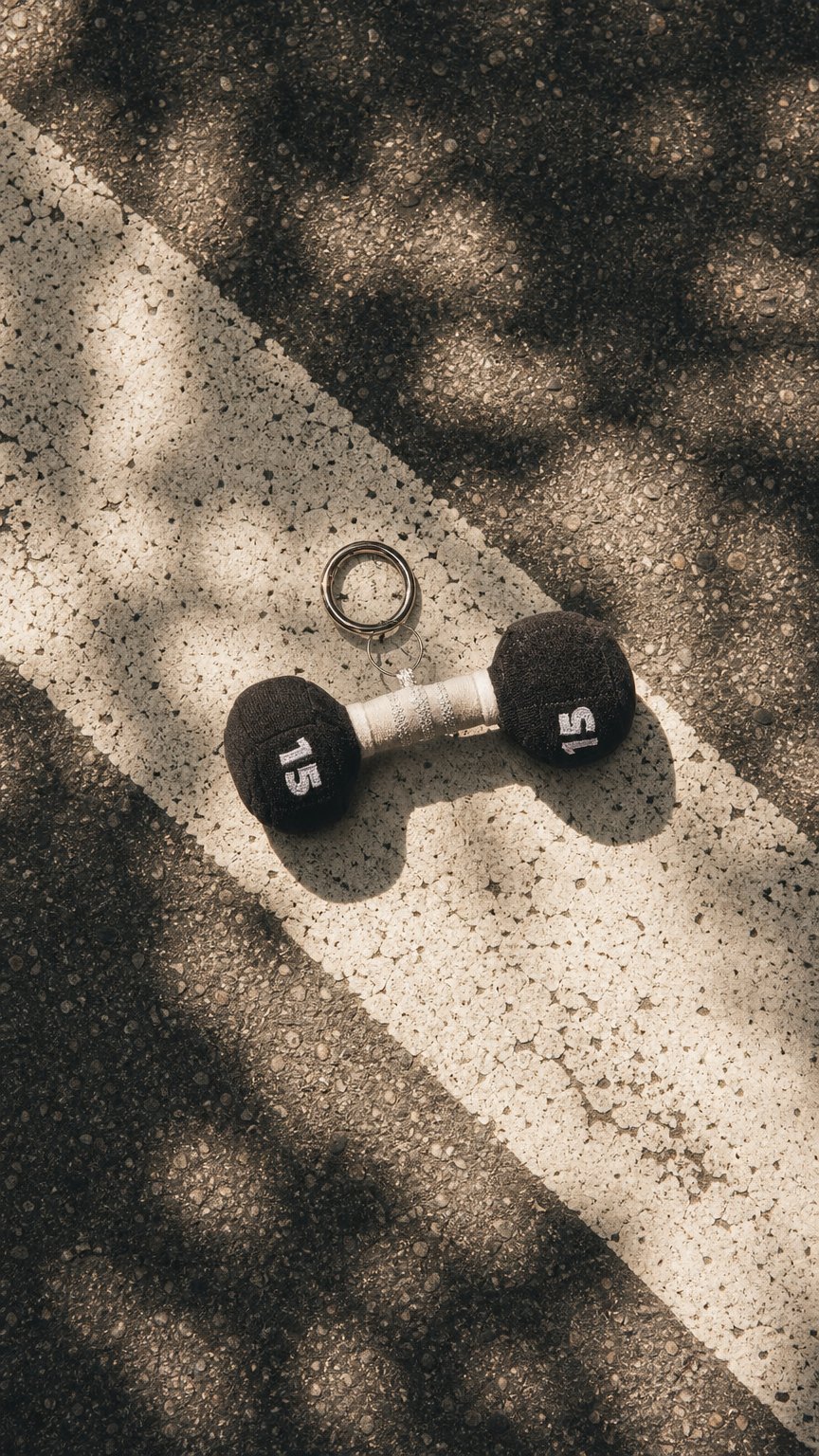 AI product shot of StuffedStuff Dumbbells