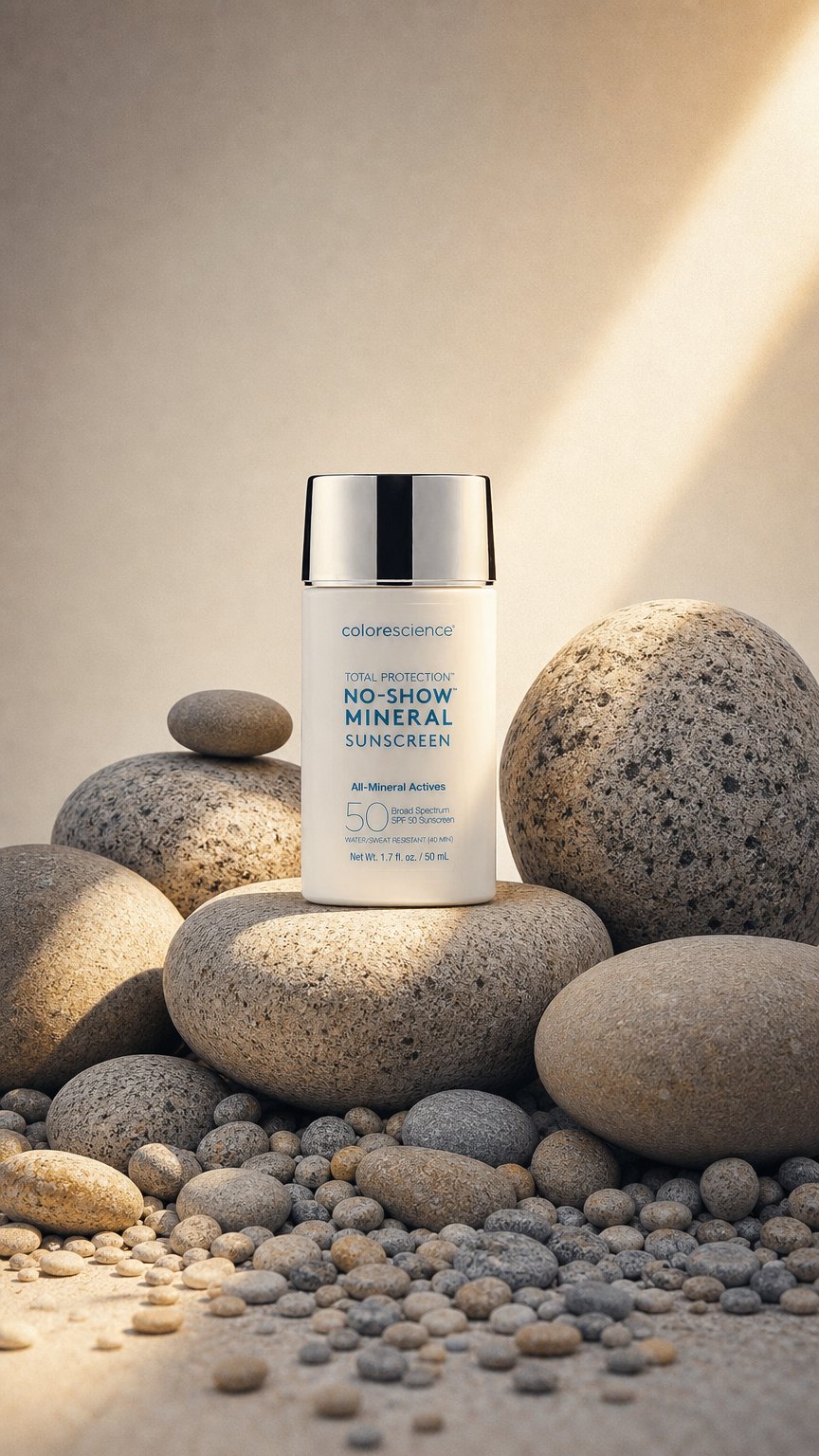 AI product shot of Colorescience Total Protection® No-Show™ Mineral Sunscreen SPF 50