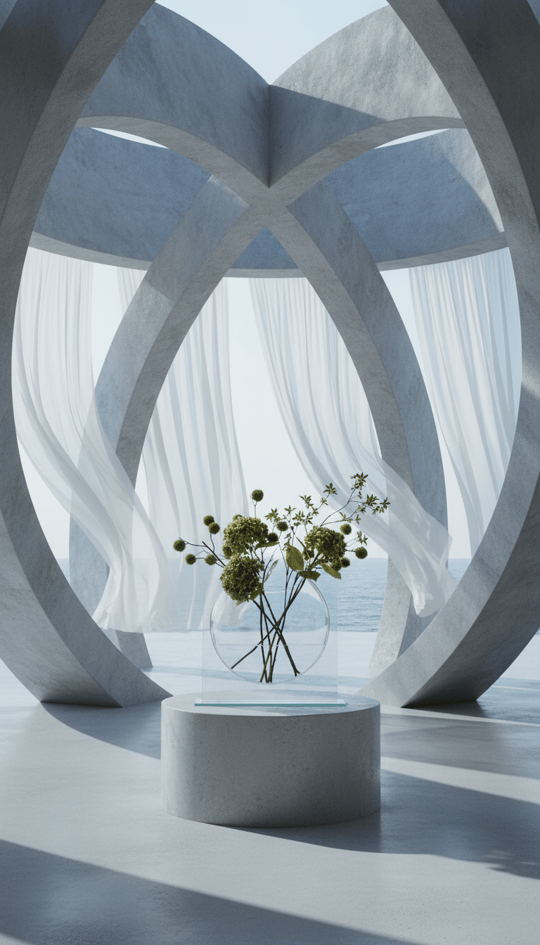 AI product shot of Ellipse Vase