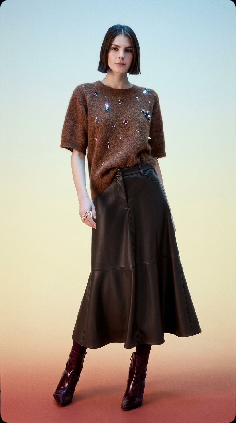 AI product shot of Haviland Beaded Knit Tee