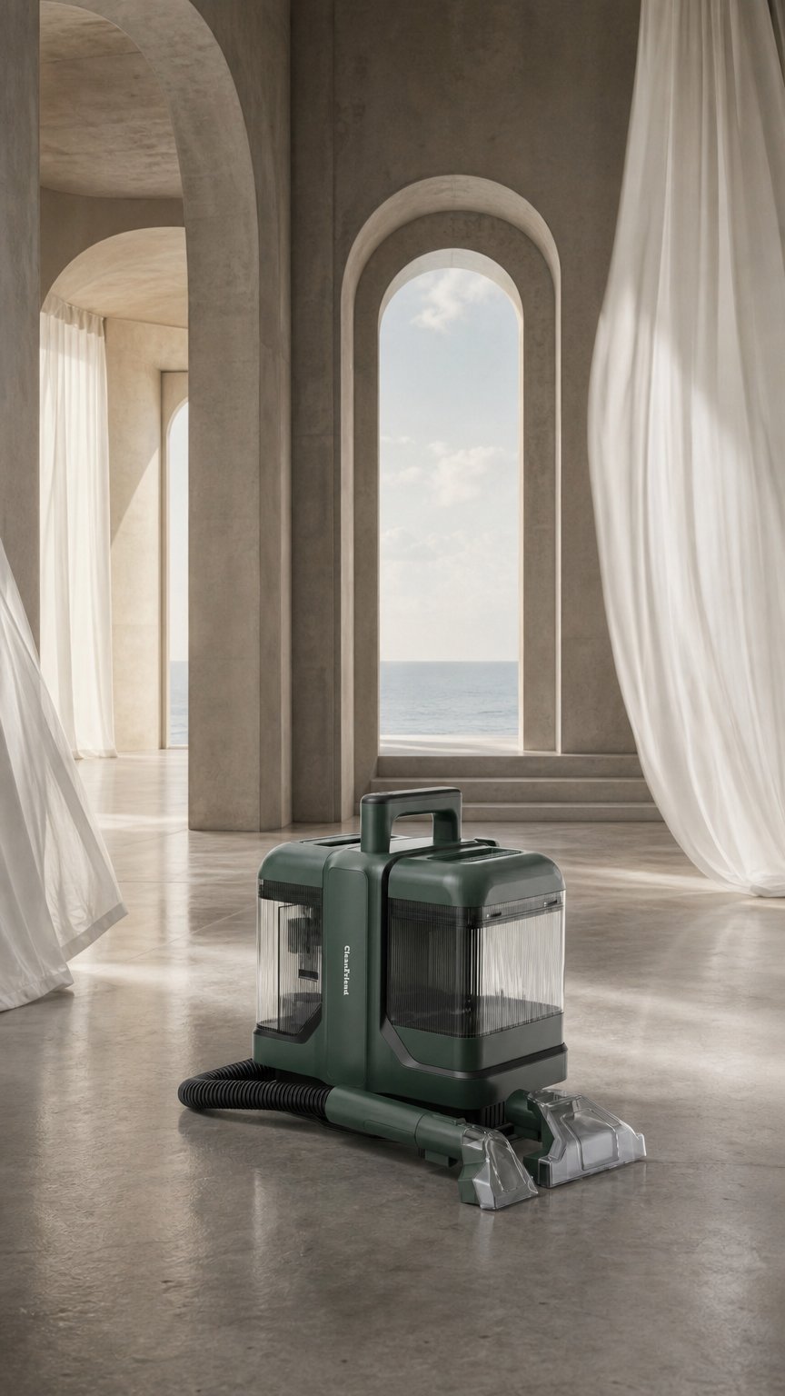AI product shot of CleanFriend SpotCleaner™ Tæpperenser