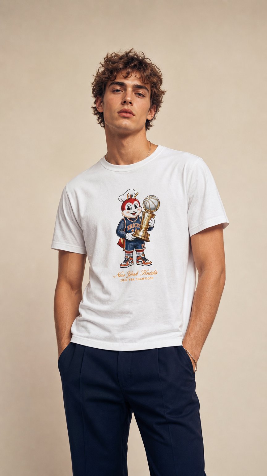 AI product shot of White Championship T-Shirt