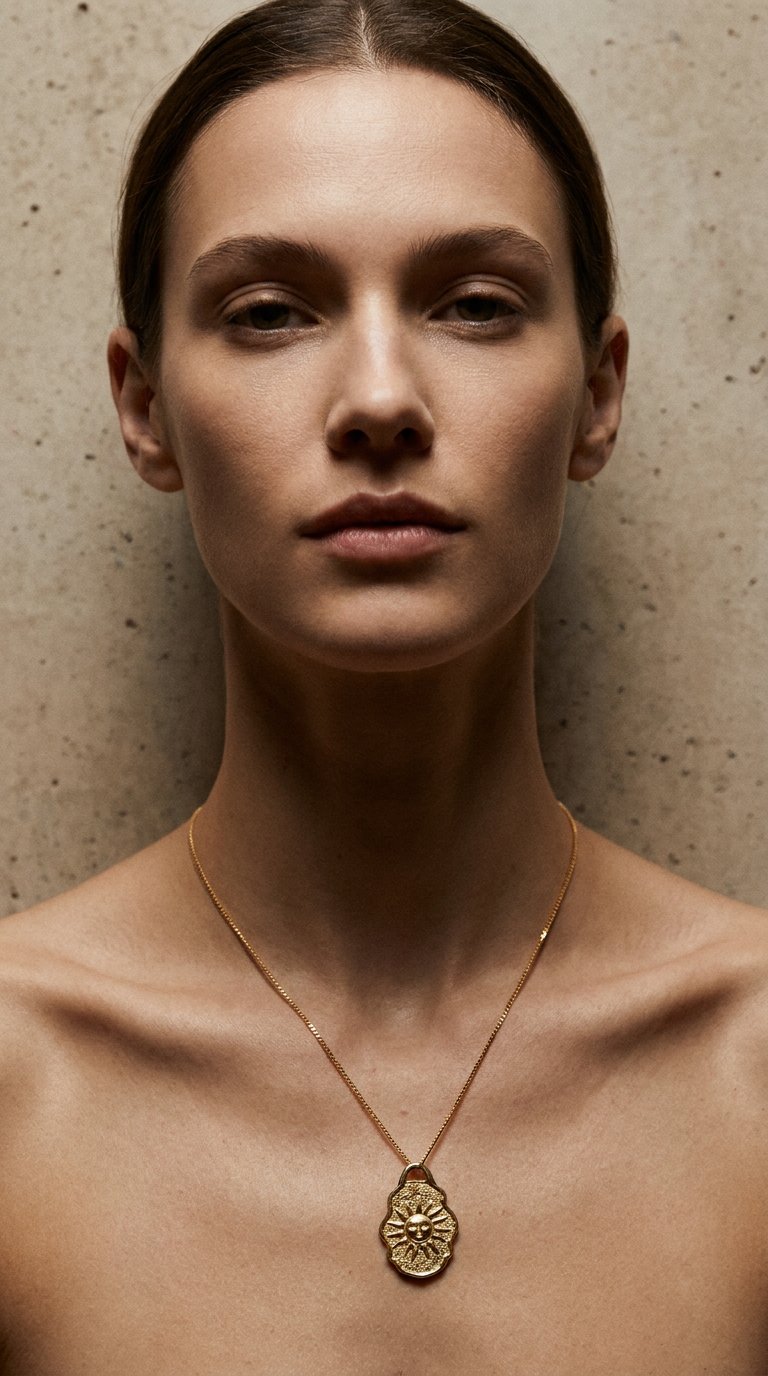 AI product shot of Soluna Pendant Necklace