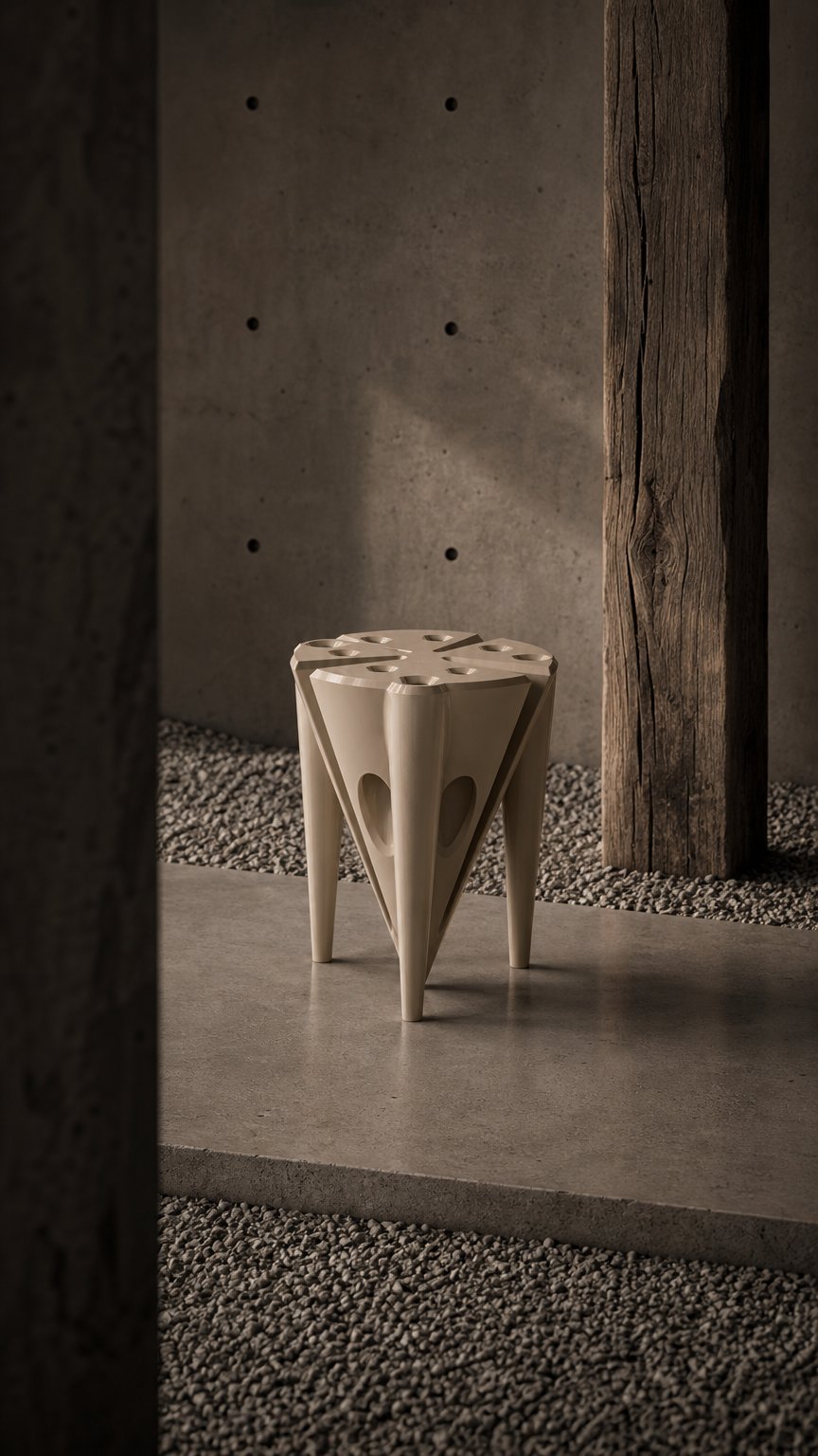 AI product shot of PSPY Stool/Sidetable