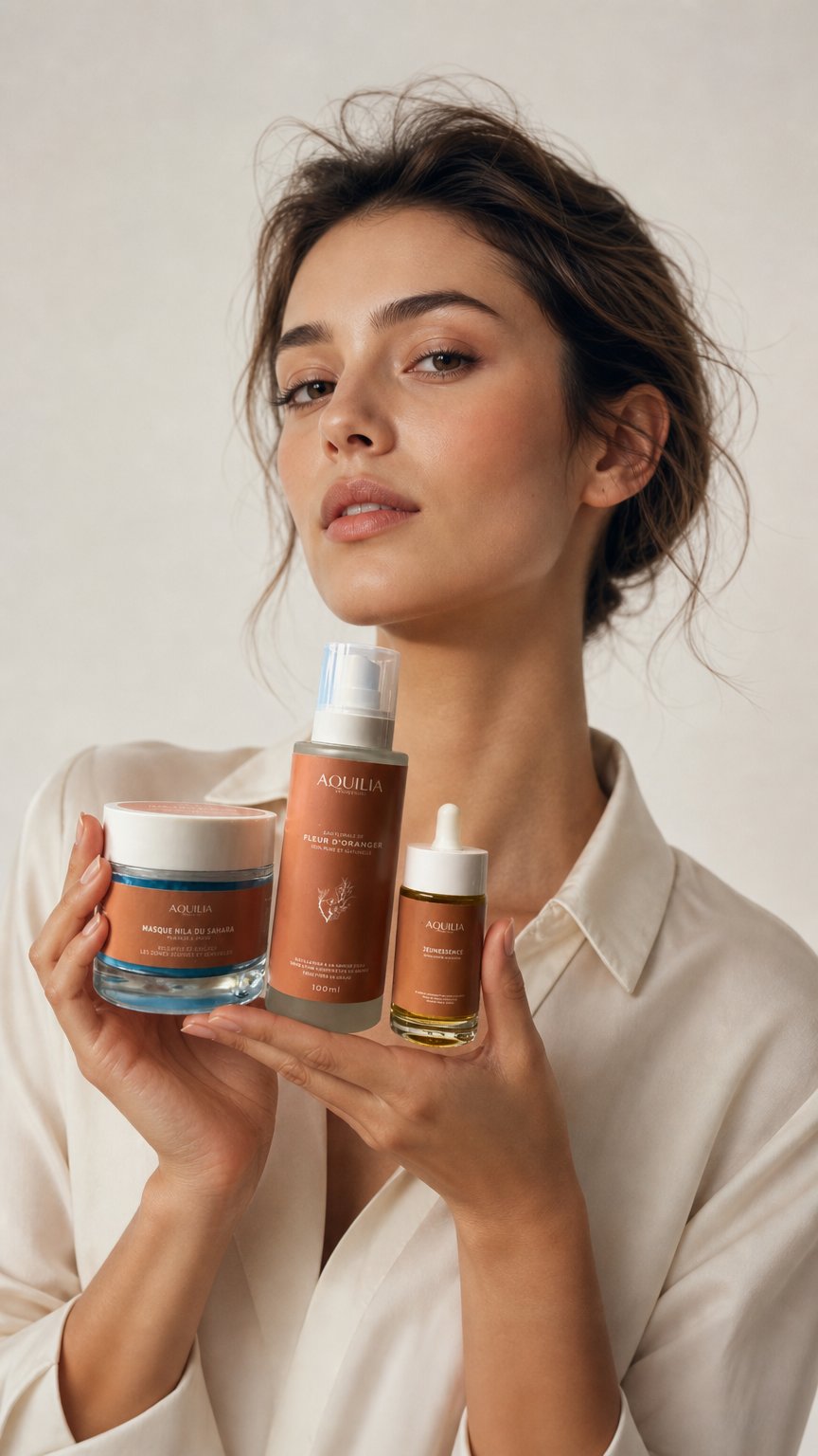AI product shot of ROUTINE DOUCEUR & CONFORT – Peau sèche à sensible